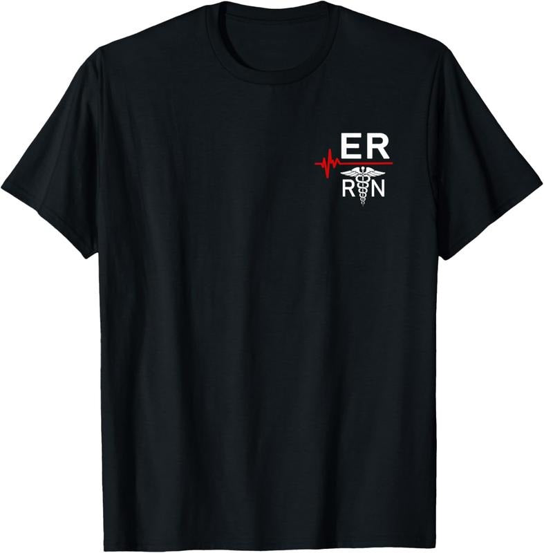 100% Cotton Emergency Room Registered Nurse Gift ER Heartbeat T-Shirt Hoodie, Sweatshirt | HypeCrazeTee.com