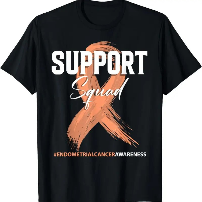[100% Cotton]Endometrial Cancer Support Squad Endo Cancer Awareness T-Shirts, Hoodie, Sweatshirt