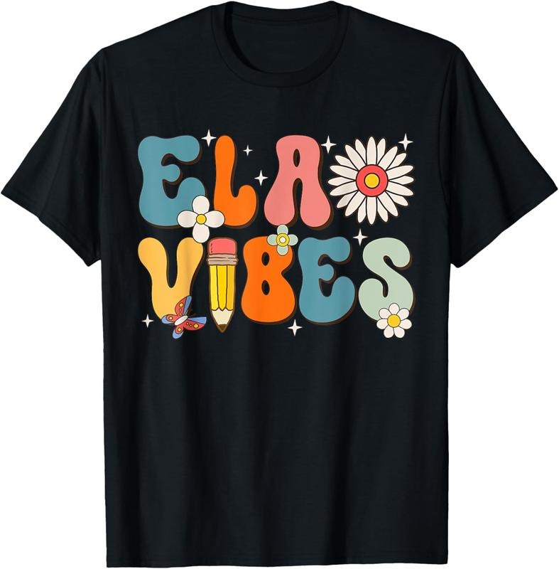 100% Cotton English Teacher - Ela Vibes Teacher  First Day Of School T-Shirt Hoodie, Sweatshirt | HypeCrazeTee.com