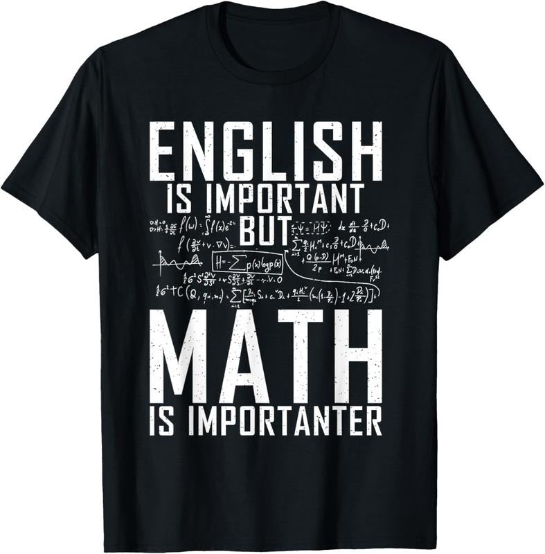 100% Cotton English is important but Math is importanter Teaching Math T-Shirt Hoodie, Sweatshirt | HypeCrazeTee.com
