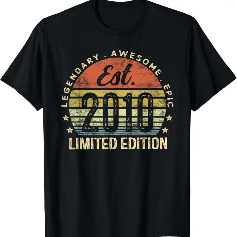 100% Cotton Est 2010 Limited Edition 14th Birthday Gifts 14 Year Old T-Shirt Hoodie, Sweatshirt | HypeCrazeTee.com