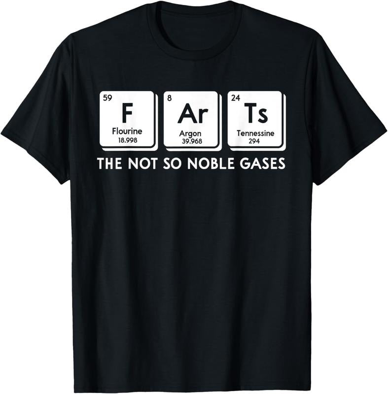 100% Cotton FArTs The Not So Noble Gases Periodic Table Science Nerd T-Shirt Hoodie, Sweatshirt | HypeCrazeTee.com