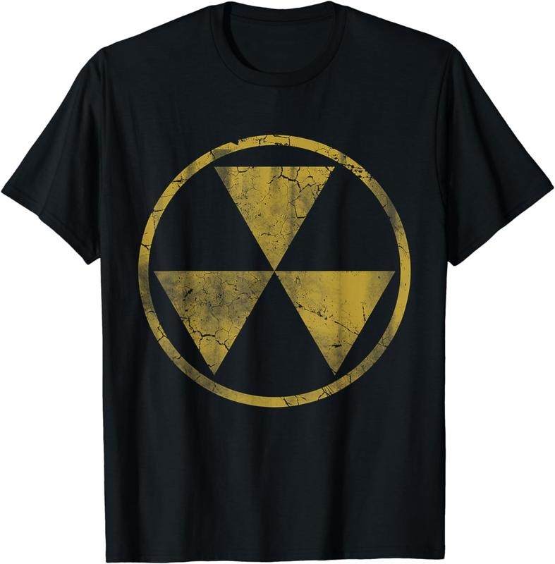[100% Cotton]Fallout Nuclear Symbol Retro Fade Distressed T-Shirt Hoodie, Sweatshirt | HypeCrazeTee.com