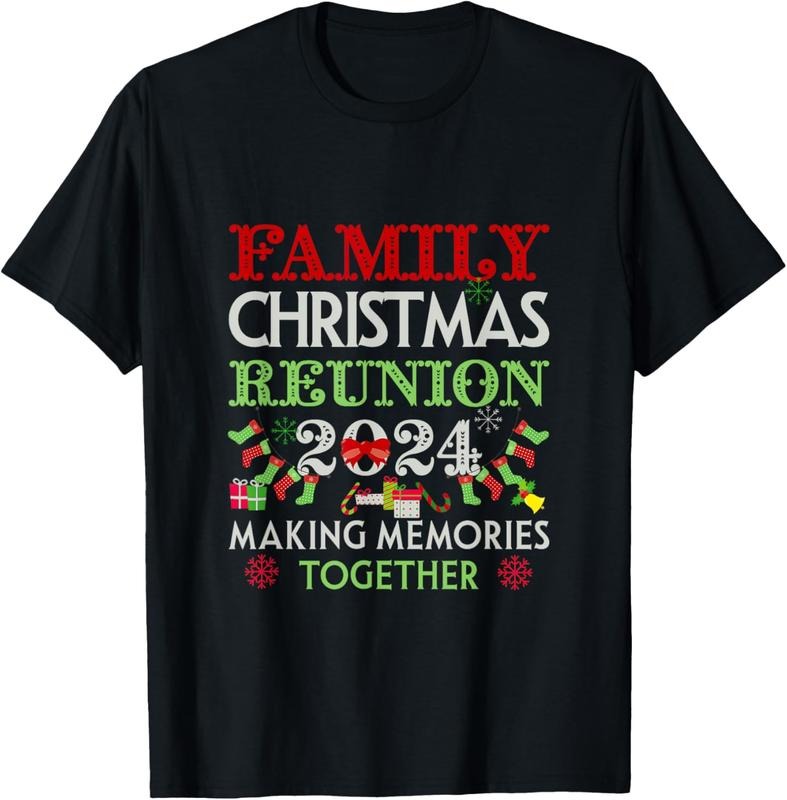 100% Cotton Family Christmas Reunion 2024 Matching Xmas Pajama Family T-Shirt Hoodie, Sweatshirt | HypeCrazeTee.com