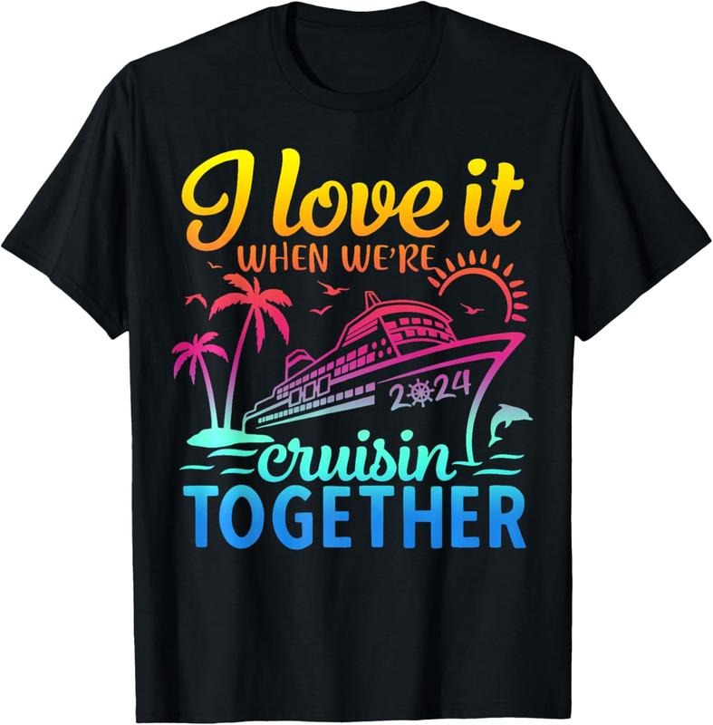 100% Cotton Family Cruise 2024 I Love It When We're Cruisin' Together T-Shirt Hoodie, Sweatshirt | HypeCrazeTee.com