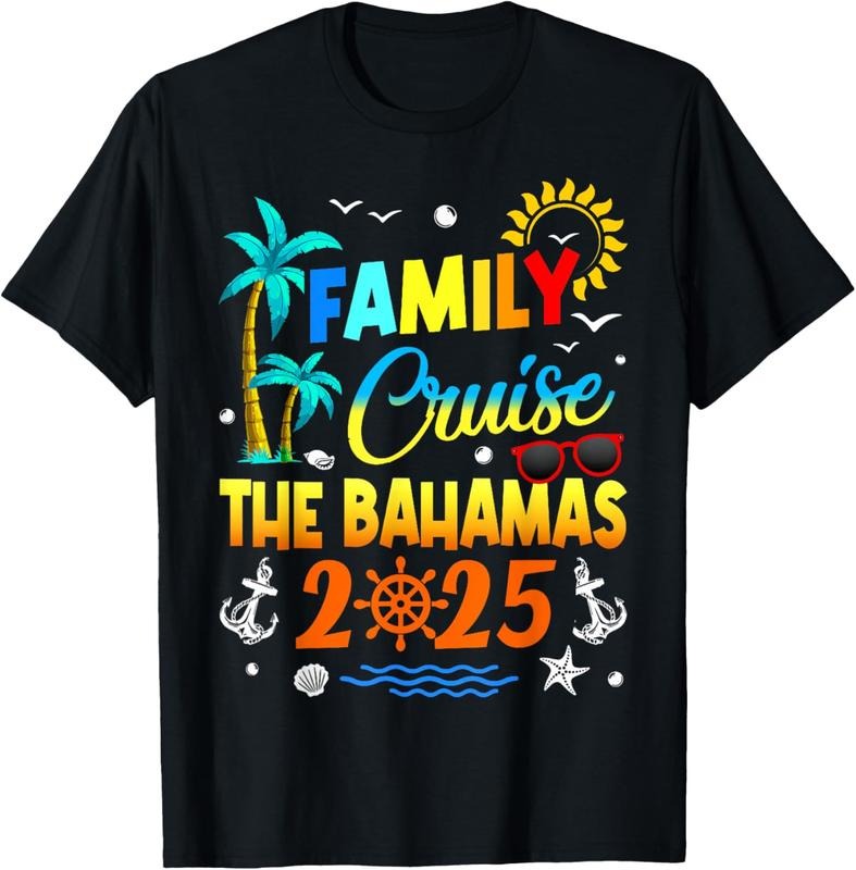 100% Cotton Family Cruise The Bahamas 2025 Summer Matching Vacation T-Shirt Hoodie, Sweatshirt | HypeCrazeTee.com