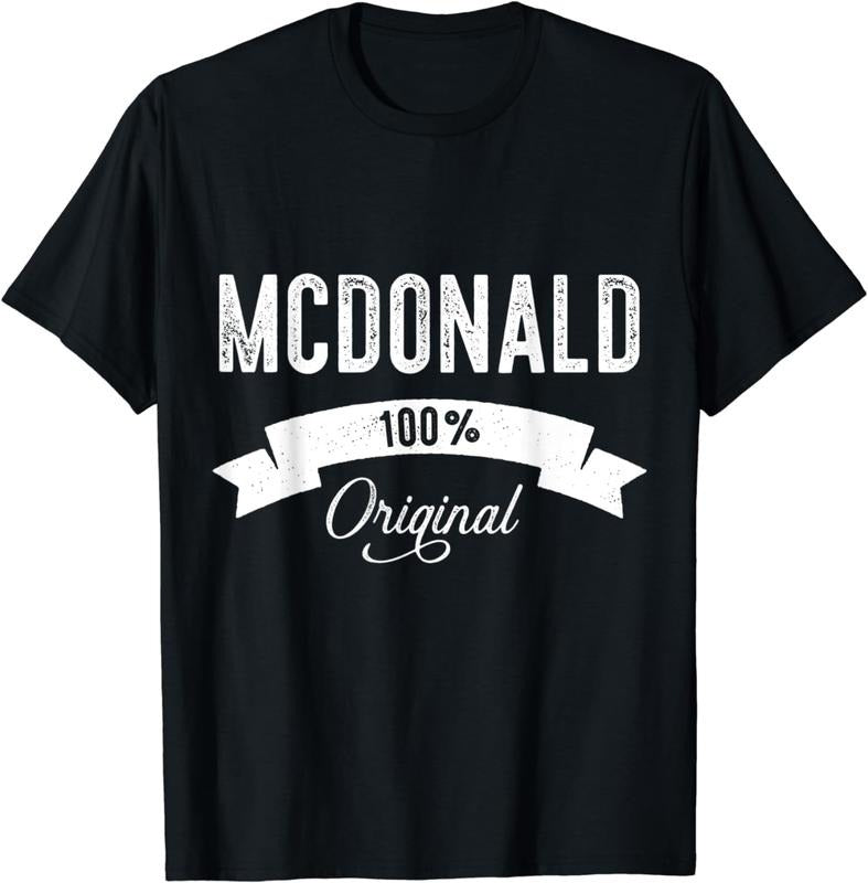 [100% Cotton]Family Surname McDonald Funny Reunion Last Name Tag T-Shirt Hoodie, Sweatshirt | HypeCrazeTee.com