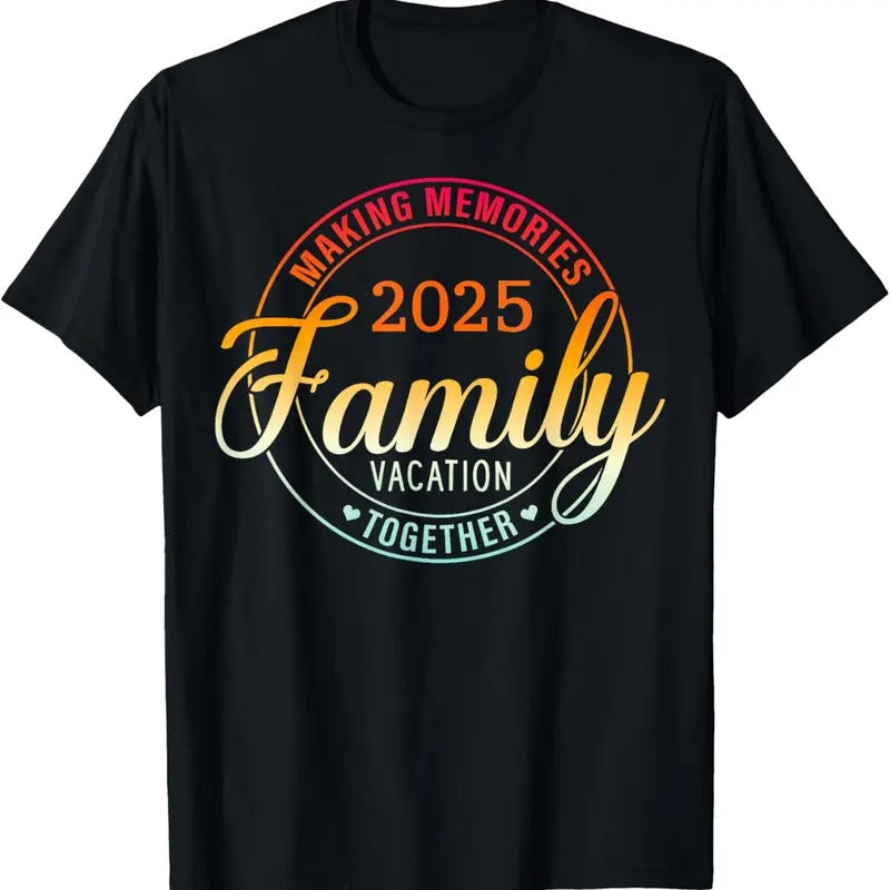 100% Cotton Family Vacation 2025 Family Matching Summer Vacation T-Shirt Hoodie, Sweatshirt | HypeCrazeTee.com