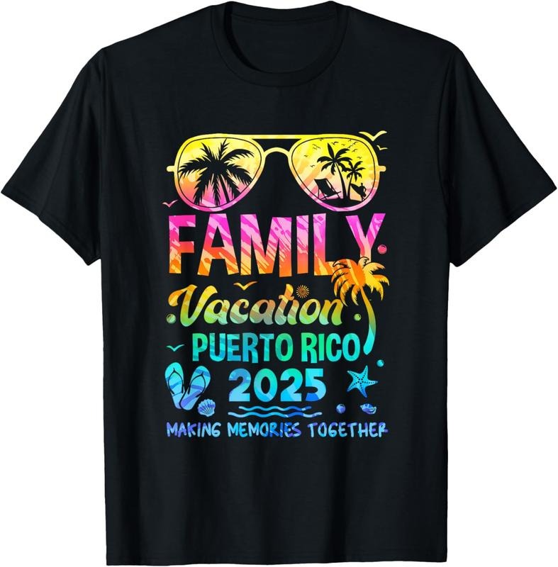 100% Cotton Family Vacation 2025 Puerto Rico Matching Memories Together T-Shirt Hoodie, Sweatshirt | HypeCrazeTee.com
