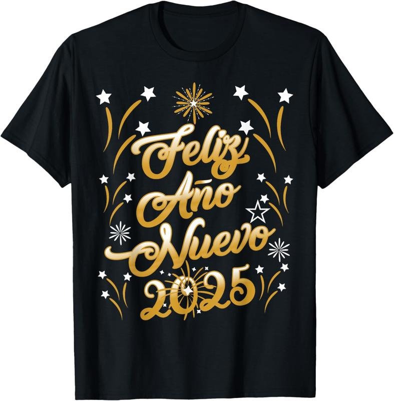 100% Cotton Feliz ñO Nuevo 2025 Happy New Year Spanish Mexican Latin T-Shirts, Hoodie, Sweatshirt