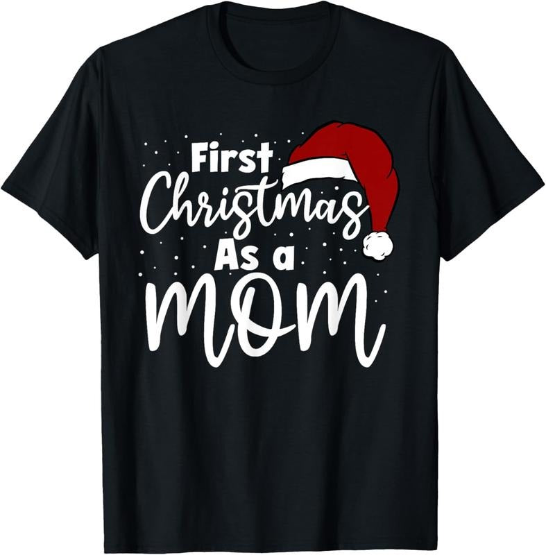 100% Cotton First Christmas As A Mom Family Matching New Mommy Xmas T-Shirt Hoodie, Sweatshirt | HypeCrazeTee.com