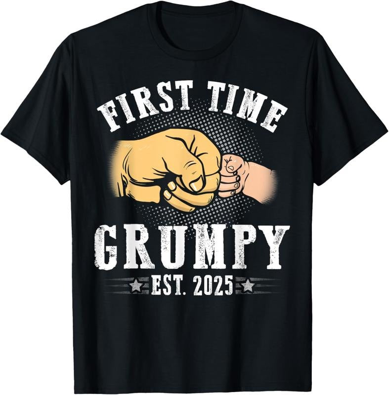 100% Cotton First time Grumpy Est 2025 Father's Day Soon To Be Grumpy T-Shirt Hoodie, Sweatshirt | HypeCrazeTee.com