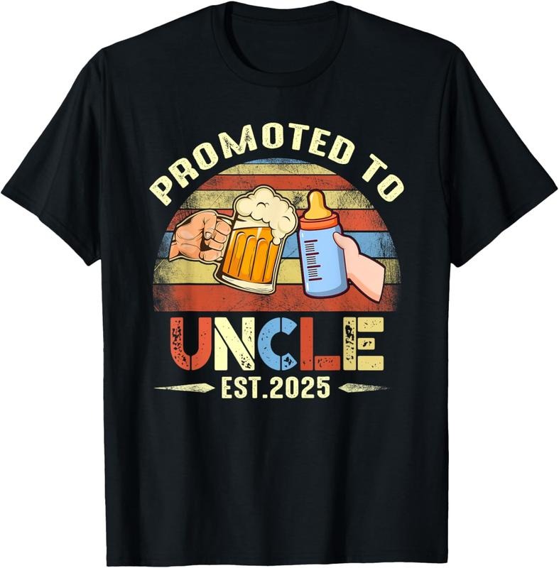 100% Cotton First time Uncle New Dad Promoted to Uncle 2025 T-Shirt Hoodie, Sweatshirt | HypeCrazeTee.com