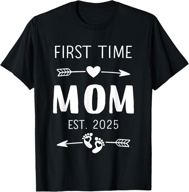100% Cotton First time mom 2025 for pregnancy announcement T-Shirt Hoodie, Sweatshirt | HypeCrazeTee.com