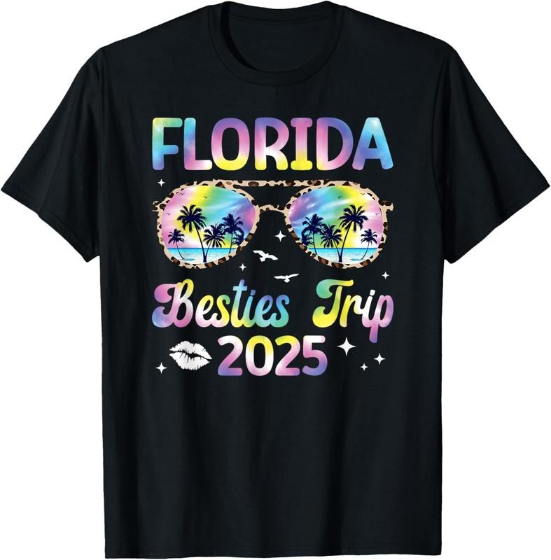 100% Cotton Florida Besties Trip 2025 Best Friend Florida Vacation T-Shirt Hoodie, Sweatshirt | HypeCrazeTee.com