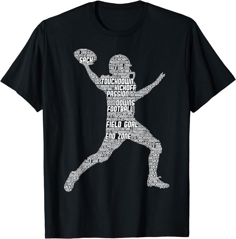 [100% Cotton]Football Player American Football Boyss Black T-Shirts, Hoodie, Sweatshirt