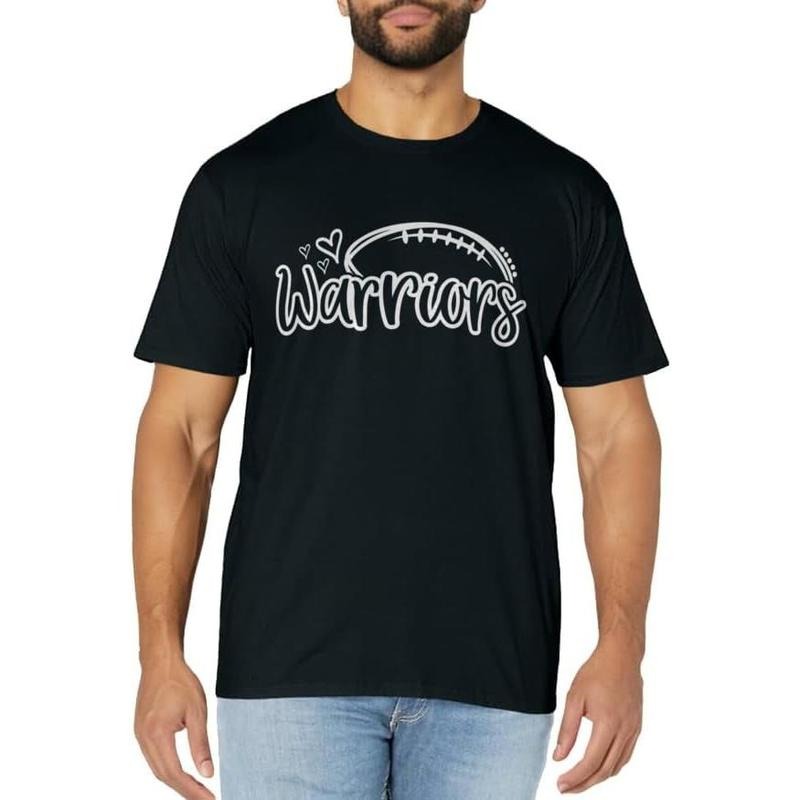 [100% Cotton]Football Warriors School Sports Fan Team Spirit T-Shirt Hoodie, Sweatshirt | HypeCrazeTee.com