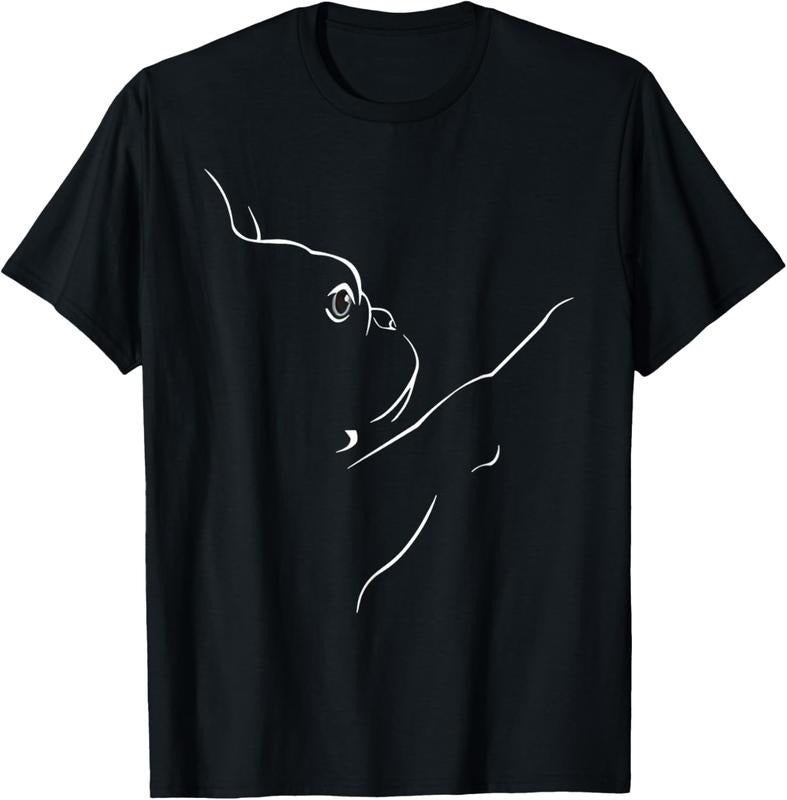 100% Cotton French Bulldog Illustration Line Art Bulldog Lovers T-Shirt Hoodie, Sweatshirt | HypeCrazeTee.com