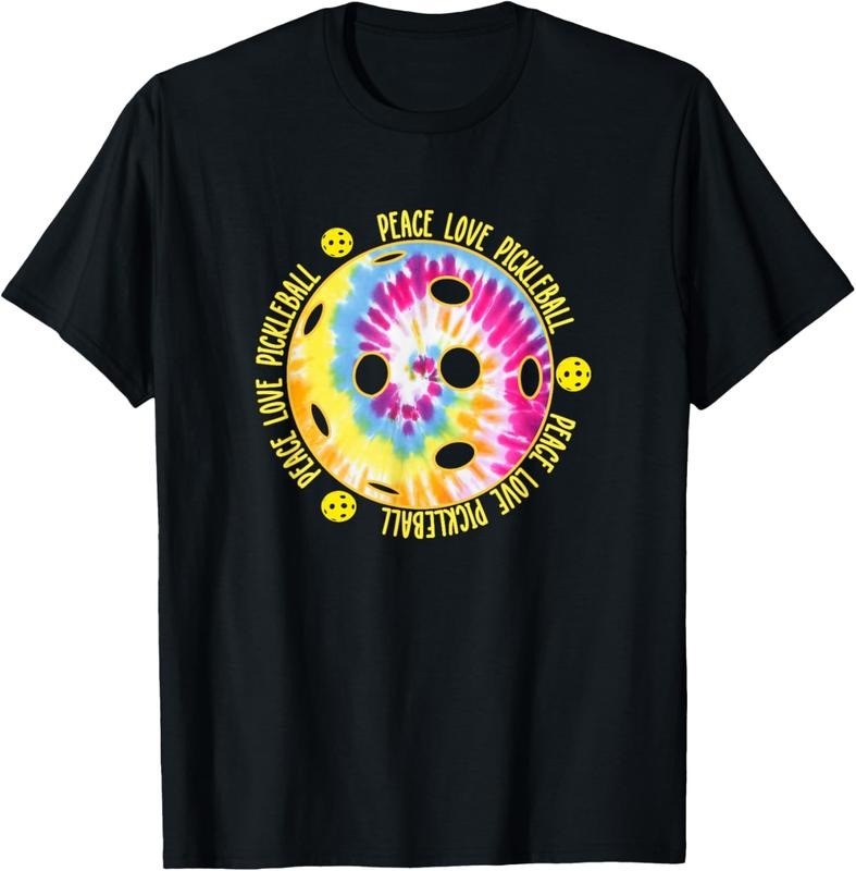 100% Cotton Fun Pickleball Shirt Unisex Peace Love Pickleball Tie Dye T-Shirt Hoodie, Sweatshirt | HypeCrazeTee.com