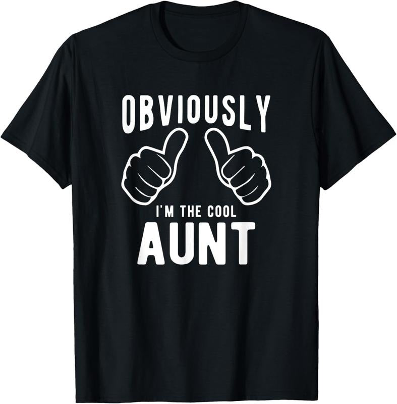 100% Cotton Funny Aunt Gifts From Niece Nephew, Obviously Cool Aunt T-Shirt Hoodie, Sweatshirt | HypeCrazeTee.com