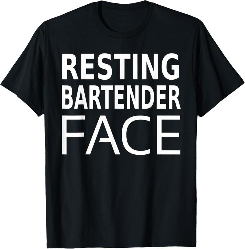 100% Cotton Funny Bartending Resting Bartender Face Gifts For Men Women T-Shirt Hoodie, Sweatshirt | HypeCrazeTee.com