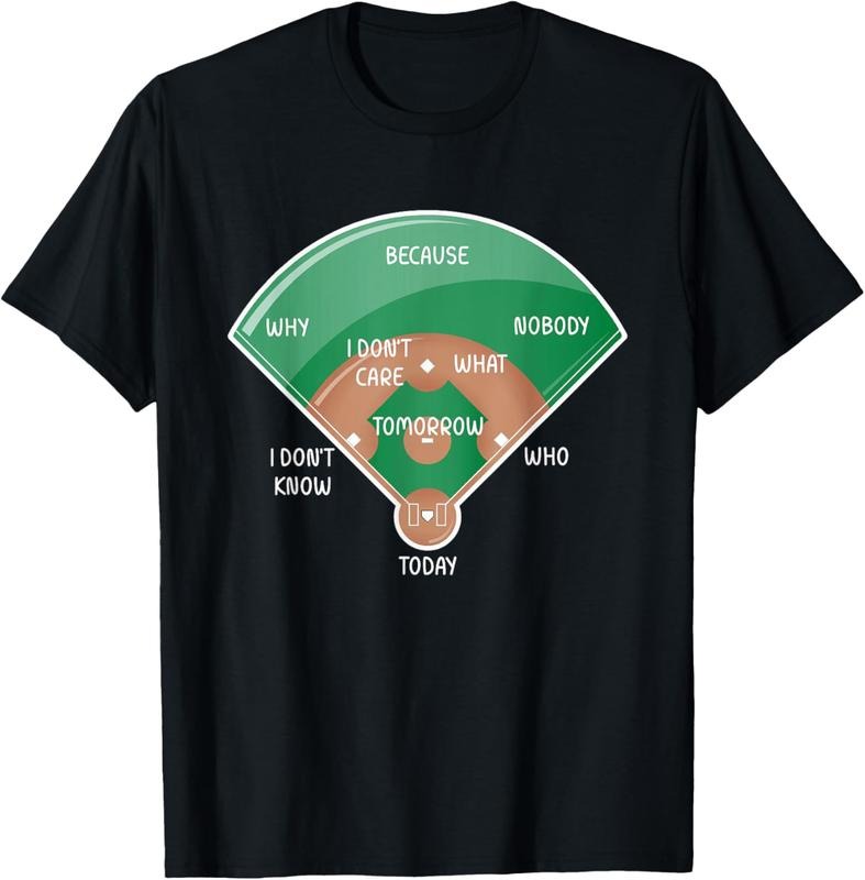 100% Cotton Funny Baseball Diamond Fielding Chart Gift Who's On First T-Shirt Hoodie, Sweatshirt | HypeCrazeTee.com