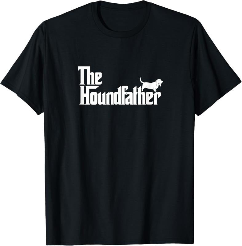 100% Cotton Funny Basset Hound Father Dog Shirt The Houndfather T-shirt T-Shirt Hoodie, Sweatshirt | HypeCrazeTee.com