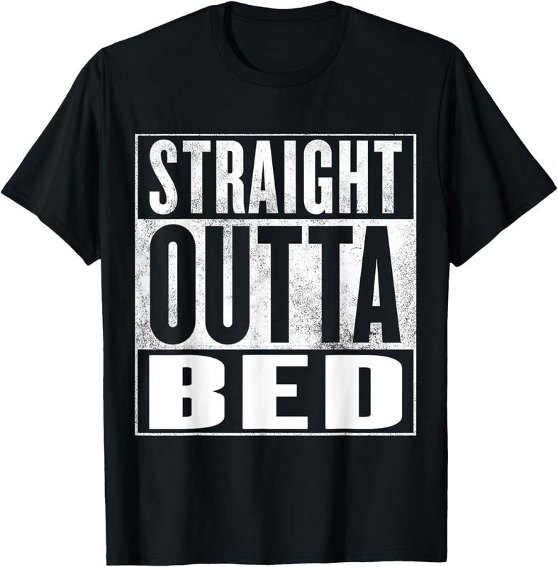 100% Cotton Funny Bedtime - Straight Outta Bed T-Shirt Hoodie, Sweatshirt | HypeCrazeTee.com