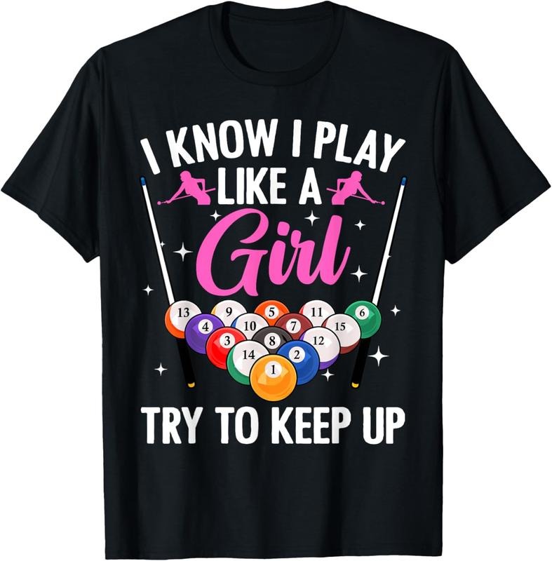 100% Cotton Funny Billiards Design For Women Girls Pool Billiard Player T-Shirt Hoodie, Sweatshirt | HypeCrazeTee.com