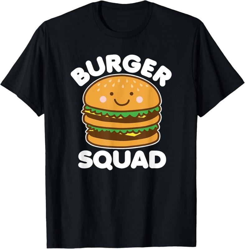 100% Cotton Funny Burger Cute Burger Squad Kawaii Food Hamburger Lover T-Shirt Hoodie, Sweatshirt | HypeCrazeTee.com