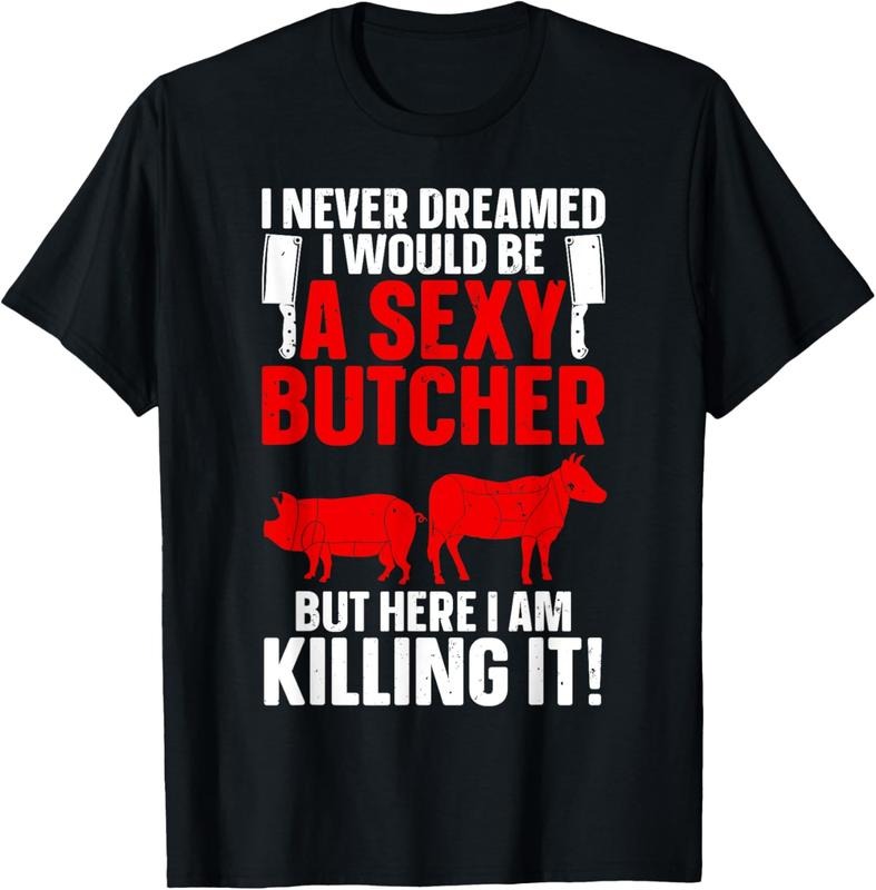 100% Cotton Funny Butcher Design For Men Women Butchery Meat Butcher T-Shirt Hoodie, Sweatshirt | HypeCrazeTee.com