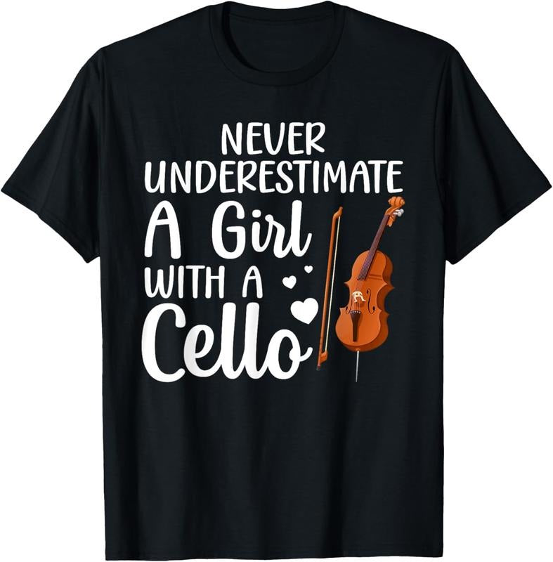 100% Cotton Funny Cello Art For Girls Women Youth Cello Players T-Shirt Hoodie, Sweatshirt | HypeCrazeTee.com