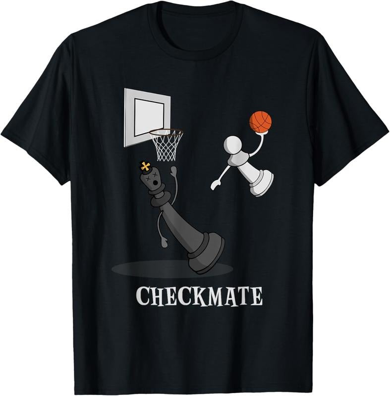 100% Cotton Funny Checkmate Chess Basketball Game Board King Pawn Piece T-Shirt Hoodie, Sweatshirt | HypeCrazeTee.com