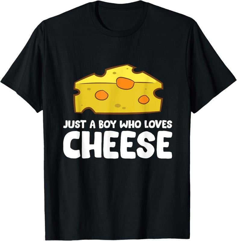 100% Cotton Funny Cheese Just a Boy Who Loves Cheese T-Shirt Hoodie, Sweatshirt | HypeCrazeTee.com