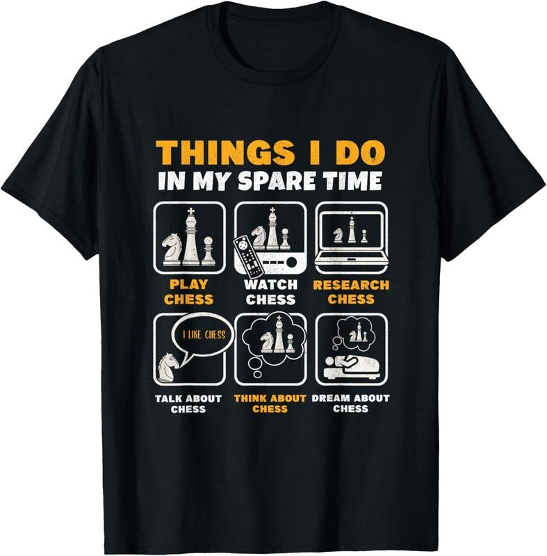 100% Cotton Funny Chess Player Things I Do In My Spare Time T-Shirt Hoodie, Sweatshirt | HypeCrazeTee.com