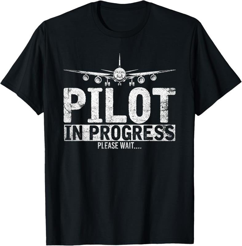 100% Cotton Funny Copilot Gift Flight Pilot In Progress Future Pilot T-Shirt Hoodie, Sweatshirt | HypeCrazeTee.com