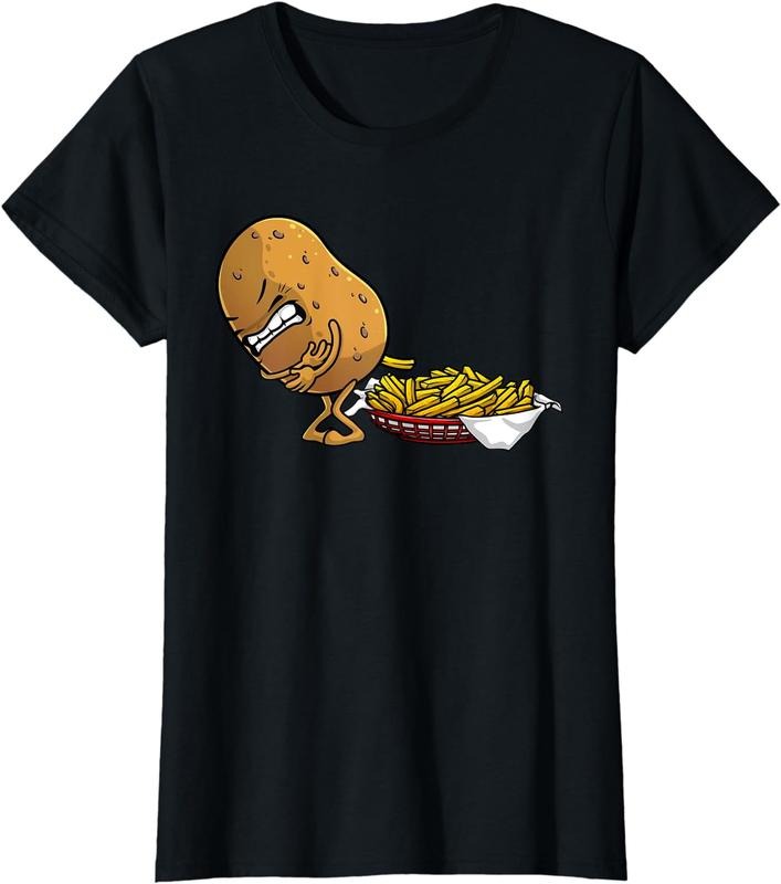 [100% Cotton]Funny French Fries Designs For Men Women Potato Food Eaters T-Shirt Hoodie, Sweatshirt | HypeCrazeTee.com