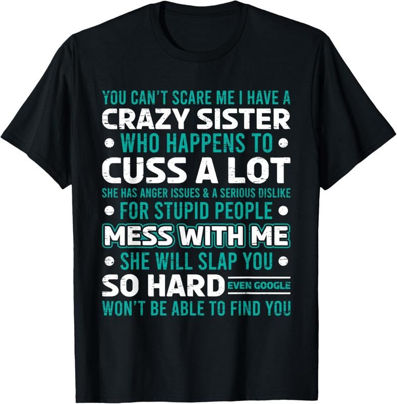 100% Cotton Funny Gift for Brother From Awesome Sister Birthday T-Shirt Hoodie, Sweatshirt | HypeCrazeTee.com