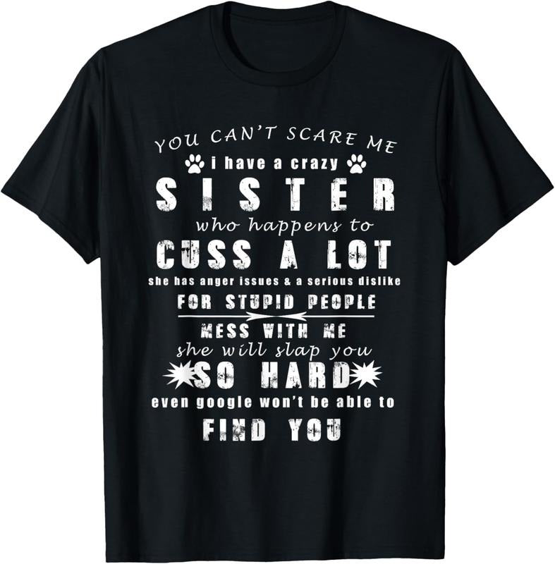 100% Cotton Funny Gift for Brother From Awesome Sister T-Shirt Birthday T-Shirt Hoodie, Sweatshirt | HypeCrazeTee.com