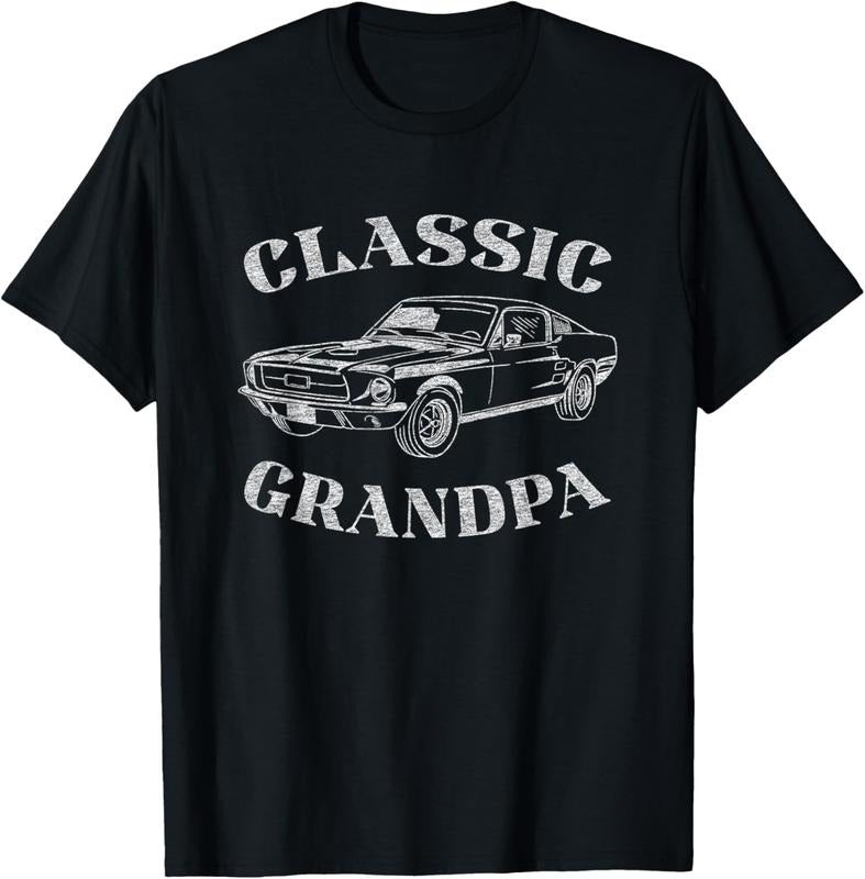 100% Cotton Funny Grandpa Classic Car Graphic T-Shirt Hoodie, Sweatshirt | HypeCrazeTee.com