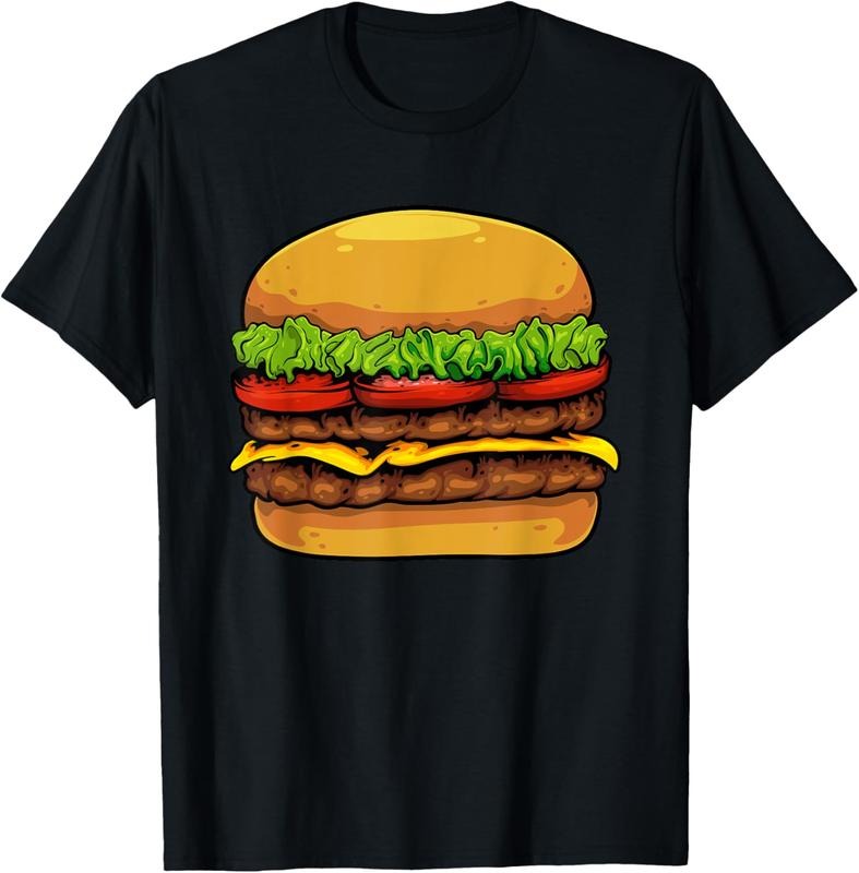 100% Cotton Funny Hamburger Art For  Men Women Cheeseburger Lover T-Shirt Hoodie, Sweatshirt | HypeCrazeTee.com