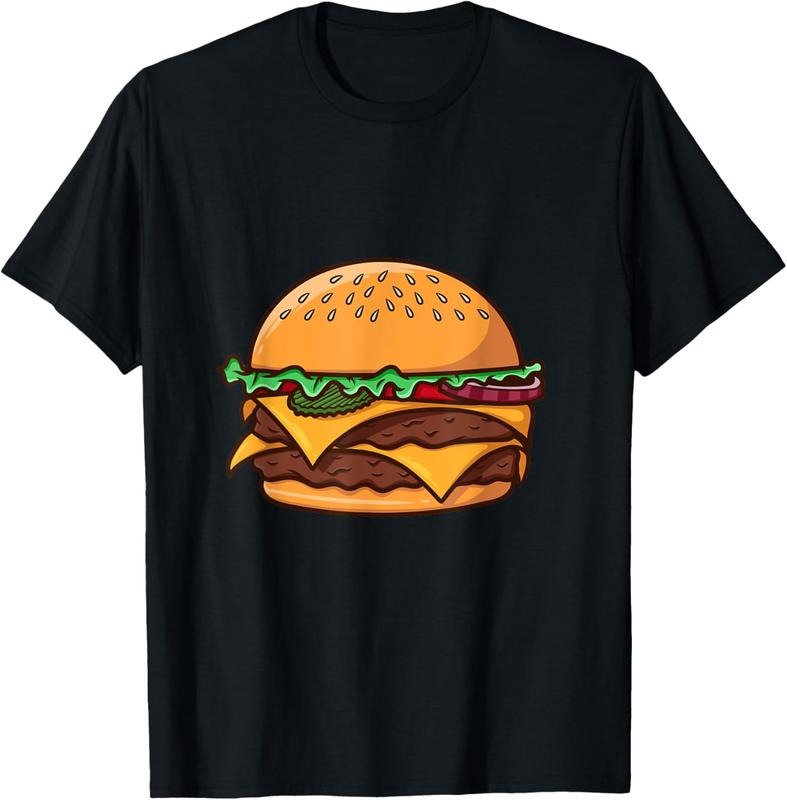 100% Cotton Funny Hamburger Fast Food Lover graphic design T-Shirt Hoodie, Sweatshirt | HypeCrazeTee.com