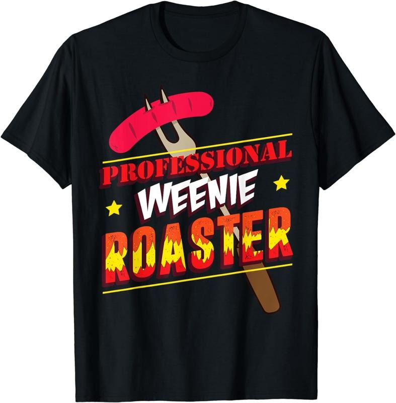 [100% Cotton]Funny Hotdog Grilling - Grill Master Weenie Roaster T-Shirt Hoodie, Sweatshirt | HypeCrazeTee.com