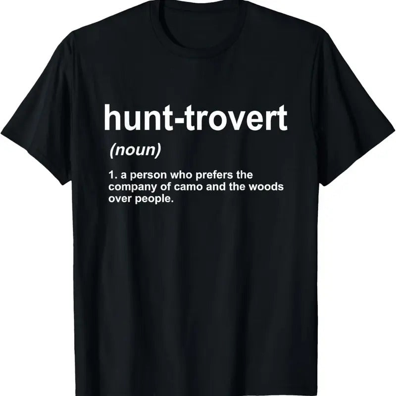 100% Cotton Funny Hunting Shirts For Hunters Men, Hunt-trovert Hunting T-Shirt Hoodie, Sweatshirt | HypeCrazeTee.com