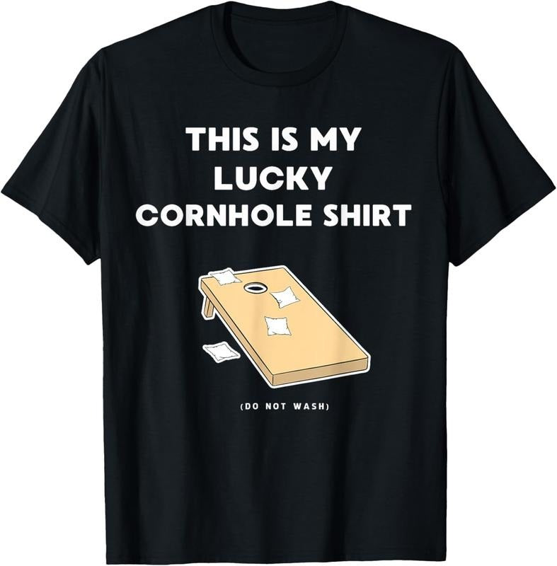 100% Cotton Funny Lucky Cornhole T-Shirt | Corn Hole Xmas Gift Ideas T-Shirt Hoodie, Sweatshirt | HypeCrazeTee.com