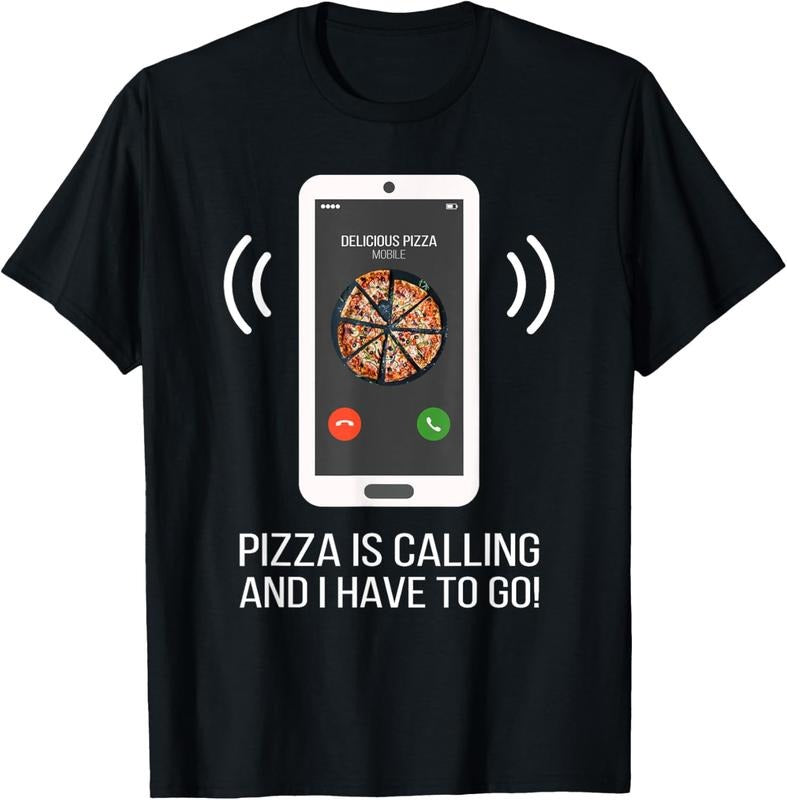 100% Cotton Funny Pizza Is Calling T-Shirt Hoodie, Sweatshirt | HypeCrazeTee.com