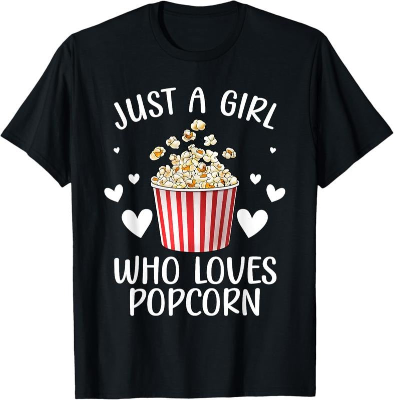 100% Cotton Funny Popcorn Art Girls Women  Popcorn Corn Kernel Lover T-Shirt Hoodie, Sweatshirt | HypeCrazeTee.com