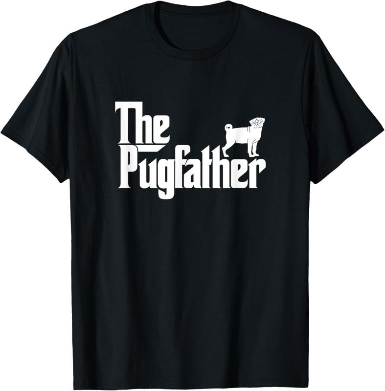 100% Cotton Funny Pug Owner Shirt The Pugfather Pug Father Gift T-Shirt T-Shirt Hoodie, Sweatshirt | HypeCrazeTee.com