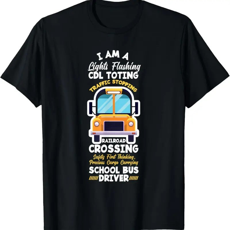 100% Cotton Funny School Bus Driver T-Shirt Funny School Bus Driver Apparel And Gifts Hoodie, Sweatshirt | HypeCrazeTee.com