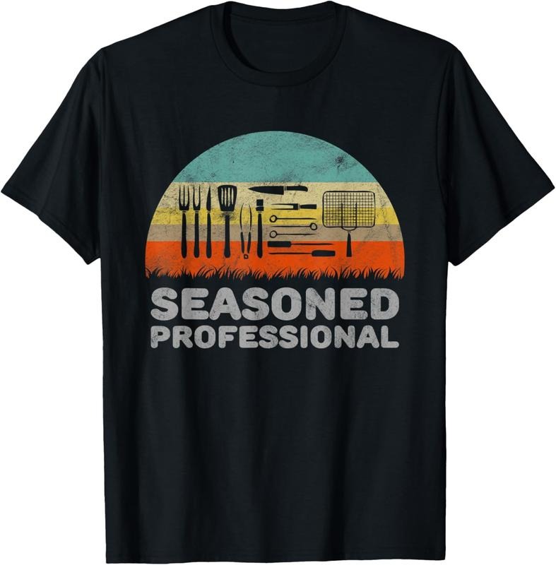 100% Cotton Funny Seasoned Professional Barbecue Pun T-Shirt T-Shirt Hoodie, Sweatshirt | HypeCrazeTee.com